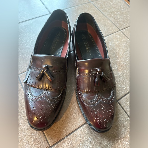Florsheim Comfort Tech Men's Burgundy Wingtip Loafer Tassel  Almond Toe … - Picture 3 of 16